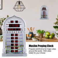 1 x RAW Customer Returns Jadeshay Muslim Alarm Clock, Prayer Clock Wall Calendar Automatic Muslim Islamic Clock With Azan Clock with EU Plug 110-240V - RRP €57.31