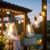 1 x RAW Customer Returns Kawaya Solar Fairy Lights Outdoor 10M LED Fairy Lights Outdoor Solar USB Rechargeable 5 Light Modes IP65 Waterproof with 15 1 Light Bulbs Warm White Outdoor Balcony Fairy Lights for Garden Terrace - RRP €33.99