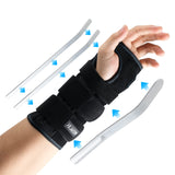 1 x RAW Customer Returns AGPTEK Wrist Brace with 3 Detachable Aluminum Plates, Carpal Tunnel Brace for Pain Relief, Left or Right, 16-23cm - RRP €17.99