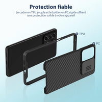 1 x Brand New Nillkin Samsung Galaxy A73 5G Case, CamShield Pro Case with Camera Cover, Galaxy A73 Case, Black - RRP €20.4