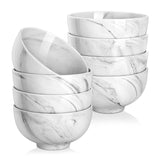 1 x RAW Customer Returns MALACASA, Regular Series, 4-piece 6 15.3 15.3 7.8 750ml marble porcelain cereal bowl dessert bowl bowls set salad bowl bowl salad bowl soup bowl - RRP €34.99