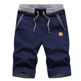 1 x RAW Customer Returns HCSS Shorts Men s Bermuda Shorts Men s Summer Chino Shorts Cotton Elastic with Drawstring Navy Blue-L  - RRP €33.98