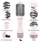 1 x RAW Customer Returns 4 IN 1 hair dryer hot air brush set, PARWIN PRO BEAUTY styler set, hair dryer brush with 4 attachments for drying, straightening, volumizing and styling, ion care, 1000 watts, pink - RRP €93.77