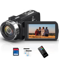 1 x RAW Customer Returns Video Camera 4K 48MP 30FPS Camcorder with IR Night Vision, 18X Digital Zoom Video Camera Recorder, 3.0 Inch LCD Touchscreen Webcam Vlogging Camera for YouTube with Remote Control, 2 Batteries and SD Card - RRP €96.79