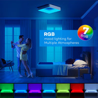 1 x RAW Customer Returns BLNAN LED ceiling light RGB dimmable 24W, ceiling lamp with remote control, lamps color change 3000K-6500K for living room bedroom children s room kitchen bathroom square 30cm - RRP €38.3