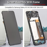 1 x RAW Customer Returns YHX-OU 6.6 Black Screen Frame for Samsung Galaxy A13 4G SM-A135F SM-A137F LCD Display Touch Screen Digitizer Replacement Assembly with Tools Included and A13 Tempered Glass - RRP €30.12