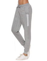 1 x RAW Customer Returns Sykooria women s jogging pants, sports pants, long yoga pants, leisure pants, running pants, cotton, high waist training pants for women with stripes-stripes B-grey-XXL - RRP €22.59