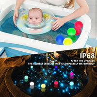 1 x Brand New 6pcs Floating Pool Light, LED Spa Light, IP68 Waterproof RGB 16 Color Changing Bathtub Night Light, Illuminated Ball Light for Kids Gift, Hot Tub - RRP €26.21