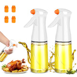 10 x Brand New CALIYO oil sprayer, oil spray bottle, oil sprayer for cooking oil, 2 pieces 200 ml oil bottle with pourer, oil spray bottle vinegar and oil bottle set accessories for cooking, hot air fryer, salad, grill. - RRP €171.4