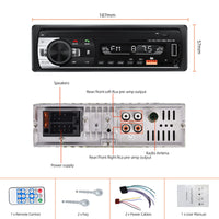 1 x RAW Customer Returns NHOPEEW Bluetooth stereo car stereo with FM TF USB EQ AUX-in, 1 din car radio with remote control - RRP €19.67