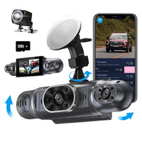 1 x RAW Customer Returns Dashcam Car 360 , with 4 x Camera FHD 1080P Front and Rear Left Right, Car Camera Dashcam with WiFi, 24-hour parking mode, Car Camera with Night Vision, Dash Cam with G-Sensor, with 128 GB Card - RRP €139.99