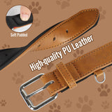 1 x RAW Customer Returns Grand Line Leather Dog Collar, Wide and Thick Collar with Soft Padding, Durable Adjustable Leather Dog Collar for Small, Medium, Large Dogs Brown, XS  - RRP €14.99