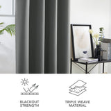 1 x RAW Customer Returns Deconovo blackout curtain with cold protection, bedroom cold protection curtain, opaque, 220 x 140 cm height x width , light grey, set of 2 - RRP €36.79