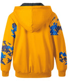 1 x RAW Customer Returns JACKETOWN Children s Fleece Jacket Boys Printed Sweatshirt Warm Children s Hoodie with Zip Long Sleeve Hooded Jacket with Hood Children Yellow-2XL  - RRP €47.14