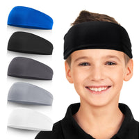 7 x Brand New Children s Sports Headbands, 5 Pieces Breathable Sweatbands for Football Baseball Running for Boys and Girls 5 to 15 Years - RRP €210.0