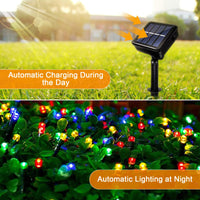 1 x RAW Customer Returns Acxilexy 12M Outdoor Solar String Lights, 100LED Solar Lights Outdoor, 8 Modes, Waterproof Copper Wire LED Fairy Lights, Decorative Solar String Lights for Garden, Christmas, Balcony, Patio - RRP €14.09