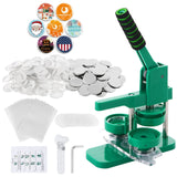 1 x RAW Customer Returns Dyna-Living Button Machine, Badge Button Maker 58mm 2.28in, DIY Badge Press Machine with 100 Accessories Circle Cutter, Rotatable Green Blanks Button Blanks Making Badge Maker Machine - RRP €100.84