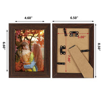 3 x Brand New RLAVBL 6 pieces wide picture frames 13x18cm in dark brown, rustic 13x18 picture frames with glass pane for wall mounting or table top - RRP €49.71