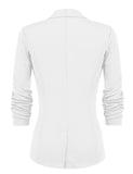 1 x RAW Customer Returns UNibelle Women s Casual Blazer 3 4 Sleeve Open Front Jacket Sporty Elegant Sweatblazer Business White L - RRP €35.28