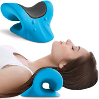 2 x Brand New Anzorhal Neck Massager Neck Shoulder Massage Pillow Cervical Traction Device Pain Relief Head Neck for Neck Pain Blue  - RRP €61.98