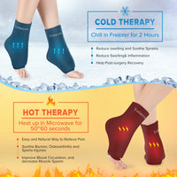 1 x RAW Customer Returns Ankle Foot Ice Pack Ankle Splint for Achilles Tendonitis Injuries, Gel Ice Pack for Hot and Cold Therapy, Flexible Cold Pack for Plantar Fasciitis, Swelling Pack of 1, L  - RRP €22.78