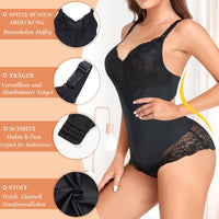 1 x RAW Customer Returns YARRCO Body Shaper Women s Tummy Control Shapewear Lace Shaping Bodysuits Figure-shaping Underwear Corset Body Shaper Briefs Black, M  - RRP €33.26