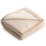 1 x RAW Customer Returns Lesure waterproof dog blanket for large dogs - 100x120cm outdoor dog blanket washable, dog blanket sofa protection made of Sherpa fleece, cat blanket fluffy and soft, cream-colored - RRP €21.17