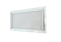 1 x RAW Customer Returns Aluminium Ventilation Grille With Metal Mesh In White Color Powder Coating RAL9016, Chimney Metal Ventilation Grille White Indoor Outdoor, Hot Air Diffuser Ventilation Grille. 30 x 15 cm  - RRP €31.2