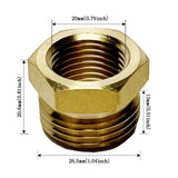 1 x RAW Customer Returns XNTONG - Reduction 3 4 to 1 2, brass reducer threaded fitting 3 4 inch male to 1 2 inch female pipe adapter, to reducing nipple for industry, trade and household - RRP €26.4