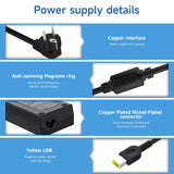 1 x RAW Customer Returns 135W Power Supply Laptop Charger for Lenovo IdeaPad Gaming 3 Y40-70 Y50-70 Y50-80 Z710 Legion Y520 Y530 Y700-15ISK ThinkPad T440P T460P T530 T540P W510 W540 P50 ADL135NDC3A ADL135NLC3A Charging Cable Charger - RRP €24.99