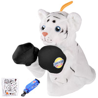 9 x Brand New Children s Hand Puppet, Boxer Doll for Girls and Boys Ages 3 4 5 6 7, Role Play, Ideal for Reducing Stress, Anger and Aggression White Tigers  - RRP €197.91