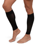 1 x RAW Customer Returns DANISH ENDURANCE 1 pair of footless calf compression stockings, calf bandage, compression sleeves, 21-26 mmHg, for women men, black, L - RRP €19.62