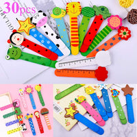 1 x RAW Customer Returns 40 Pieces Bookmarks Children Animals Gadgets Wooden Birthday Party Favors Christmas - RRP €14.96