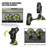 1 x RAW Customer Returns Ymenow Car Fan, 5V USB Fan Mini Fan Double Fan Car Fan with 3 Air Volume Settings 360 Degree Rotatable for Car Van SUV RV Boat - Ideal for Drivers - RRP €26.27