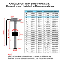 1 x RAW Customer Returns KAOLALI Fuel Level Sensor, Fuel Sender Unit Stainless Steel Fuel Sending Unit Water Level Indicator Sensor for Boats 5 Hole Fuel and Water Gauge 150mm - RRP €27.22