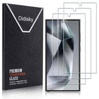 6 x Brand New Didisky 3 Pack Screen Protector Compatible with Samsung Galaxy S24 Ultra 6.8-Inch, Fingerprint Unlock, 9H Tempered Glass, No Bubbles, High Definition Screen Protector, Easy to Apply, Case-Friendly - RRP €41.94