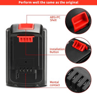 1 x RAW Customer Returns BATTOOL LBXR20 Replacement Battery for Black and Decker 18V 20V Max 3.5Ah Li-Ion Battery LB20 LBX20 LST220 LBXR2020-OPE LBXR20B-2 LB2X4020 BL2018 Garden Tools and Household Appliances 2 Pack  - RRP €40.33