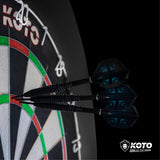 1 x RAW Customer Returns KOTO dart set 23 grams, dart arrows with metal tip, steel darts with 18 shafts and 18 flights, 16 flight protectors, 30 O-rings and 2 tip holders - RRP €11.95