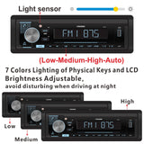 1 x RAW Customer Returns Single din RDS car radio automatic brightness Bluetooth car stereo with LCD display AM FM radio MP3 player USB SD Aux port integrated microphone, hands-free call, app control - RRP €37.3