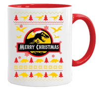 1 x RAW Customer Returns Cup with saying Jurassic Park Christmas Christmas cup with saying funny Christmas funny coffee mug with saying - RRP €20.4