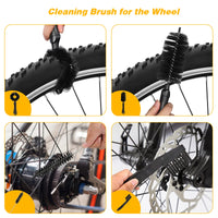 1 x RAW Customer Returns 12 IN 1 bicycle cleaning brush kits, CEVILLAE bicycle cleaning set chain cleaner bicycle care set for MTB road bike bicycle chain crank tire chainring cycling rims chain brush - RRP €18.14