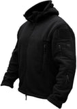 1 x RAW Customer Returns TACVASEN Men s Fleece Jacket Military Outdoor Windproof Jacket with Hood - Size M, Black - RRP €58.46