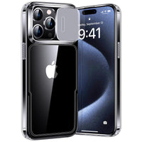 1 x RAW Customer Returns Humixx for iPhone 15 Pro Case Crystal Clear with Camera Cover, No Magnetic Adsorption Military Grade Drop Protection Shockproof Bumper With Airbag iPhone 15 Pro Case 6.1 - Clear - RRP €35.28