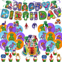 17 x Brand New Xinchangda Banbaleena Birthday Party Decorations Anime Game Theme Party Decorations Supplies Happy Birthday Banner Balloons for Kids Party Supplies - RRP €326.4