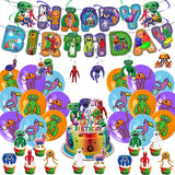 17 x Brand New Xinchangda Banbaleena Birthday Party Decorations Anime Game Theme Party Decorations Supplies Happy Birthday Banner Balloons for Kids Party Supplies - RRP €326.4