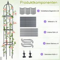 1 x RAW Customer Returns 2 pieces trellis garden trellis trellis obelisk, Deaunbr tomato trellis coated metal obelisk trellis garden column plants trellis trellis column for roses, tomatoes, climbing plants - RRP €36.29