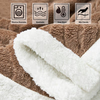 1 x RAW Customer Returns EAQ Cuddly Blanket Fluffy Sherpa Flannel Sofa Throw Blanket Sofa Blanket Double Face Extra Soft Living Room Sofa Throw Couch Blanket for Bed Sofa Brown, 152x203cm  - RRP €23.47