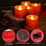 1 x RAW Customer Returns IMAGE Tealight LED 12pcs Red Candles with Timer 6 Hours to 18 Hours Electric Flickering Light with 100 Rose Petals, Warm Yellow - RRP €22.8