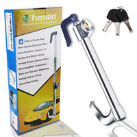 2 x RAW Customer Returns Turnart Car Steering Lock, Car Made of Stainless Steel with 3 Keys - RRP €77.98