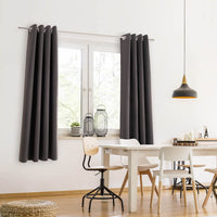 1 x RAW Customer Returns Blumtal blackout curtains set of 2 - thermal curtain cold protection - opaque curtain with eyelets - curtain curtains with loops - curtains 225x140cm - bedroom curtains and curtains - anthracite - RRP €38.3